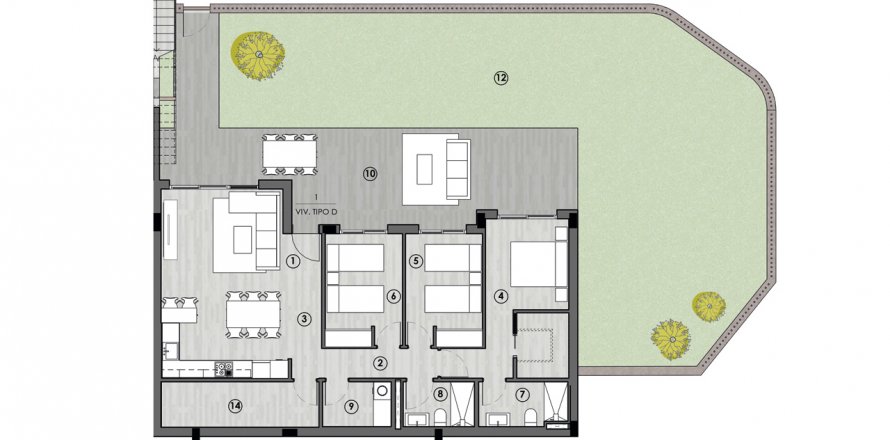 Wohnung Gran Alacant, Alicante, Spanien 3 Schlafzimmer, 102 m2 Nr. 101634