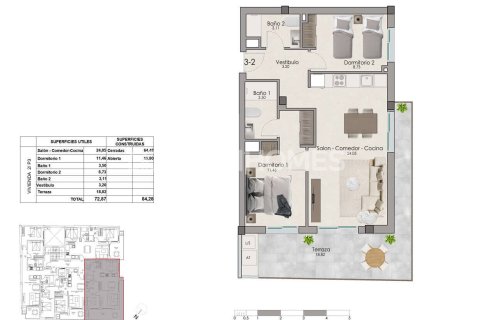 Apartamento en venta en Santa Pola, Alicante, España 2 dormitorios, 82 m2 No. 181996 - foto 19