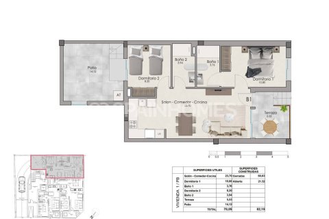 Apartamento en venta en Santa Pola, Alicante, España 2 dormitorios, 82 m2 No. 181996 - foto 7
