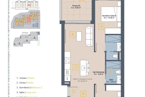 Dzīvoklis pārdošanā Los Alcazares, Murcia, Spānijā 2 istabas, 85 m2 Nr. 142989 - attēls 9