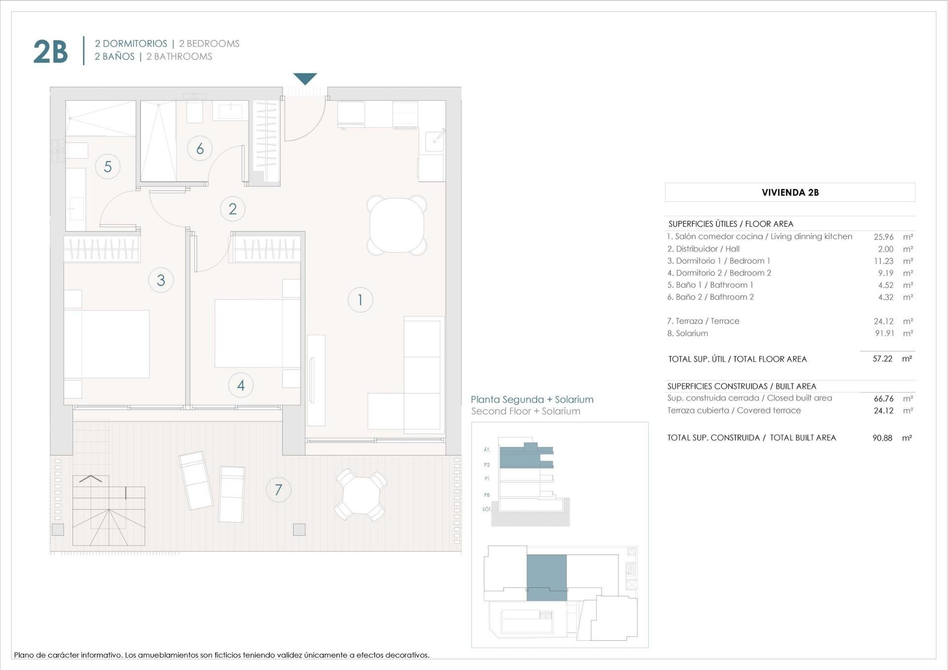 Apartment à Benijofar, Alicante, Espagne 2 chambres, 66 m2 No. 151635