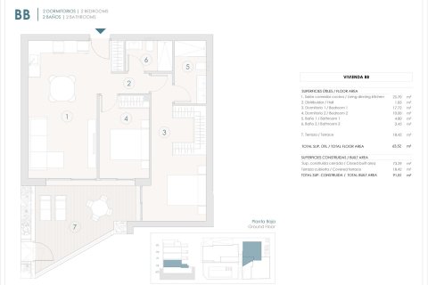 Apartament w Benijofar, Alicante, Hiszpania 2 sypialnie, 73 mkw. nr 151638 – zdjęcie 6