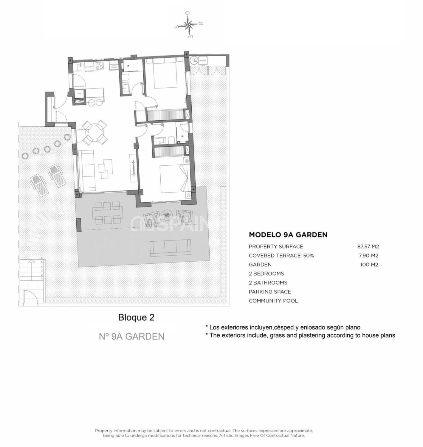 Пентхаус в Лос-Алькасарес, Мурсия, Испания 3 спальни, 115м2 №139763