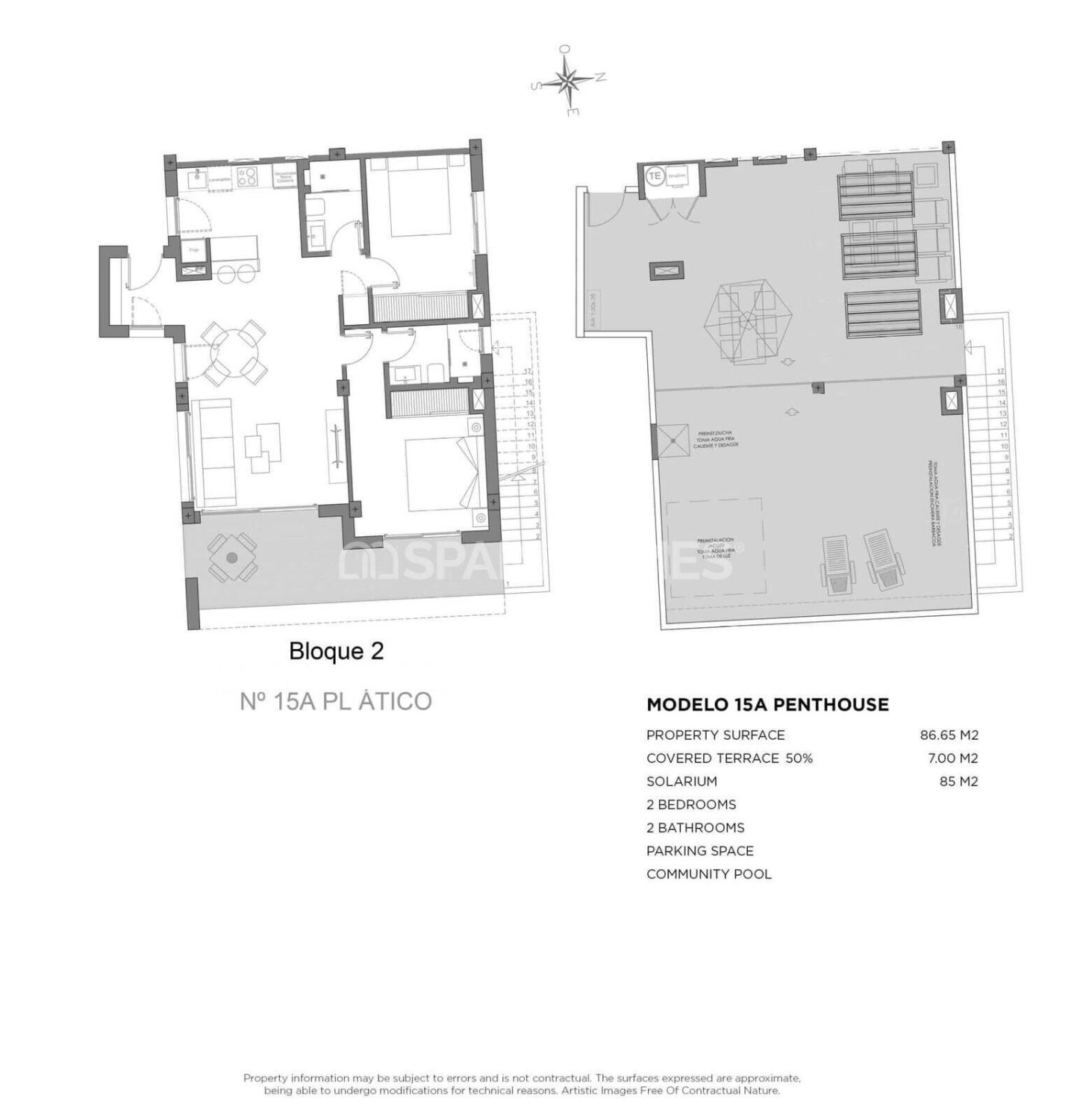 Пентхаус в Лос-Алькасарес, Мурсия, Испания 3 спальни, 115м2 №139763