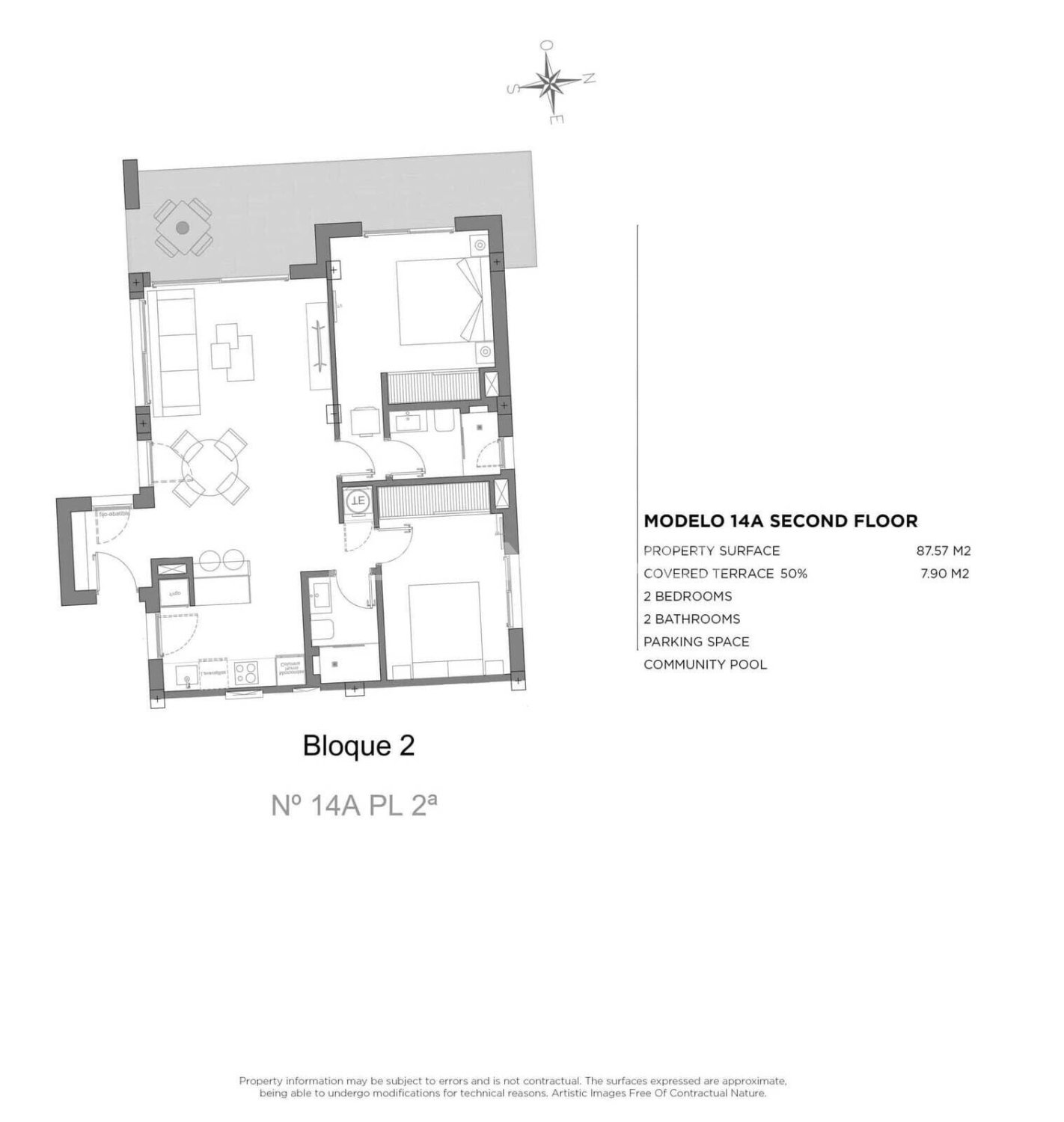 Пентхаус в Лос-Алькасарес, Мурсия, Испания 3 спальни, 115м2 №139763