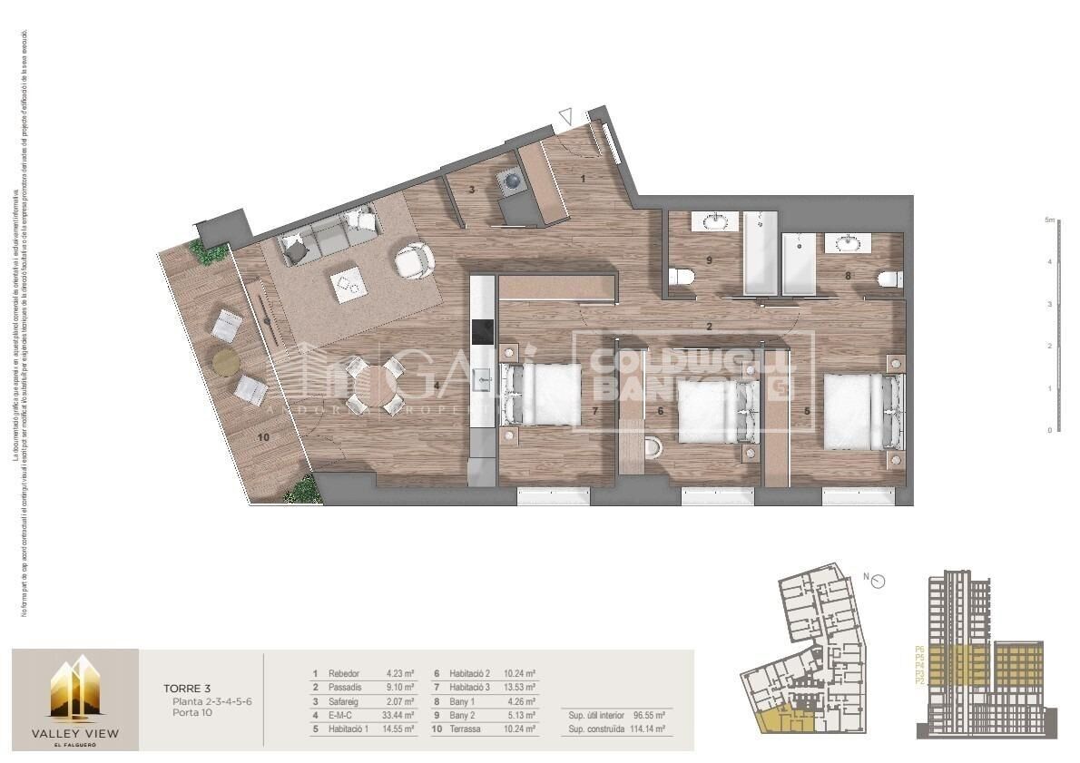 Dzīvoklis Principado De Andorra (Ninguna Poblacion Tiene C.P.), Lleida, Spānijā 3 istabas, 124 m2 Nr. 178932