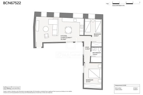Lägenhet till salu i Barcelona, Spanien 2 sovrum, 67 kvm. Nr. 161405 - foto 25