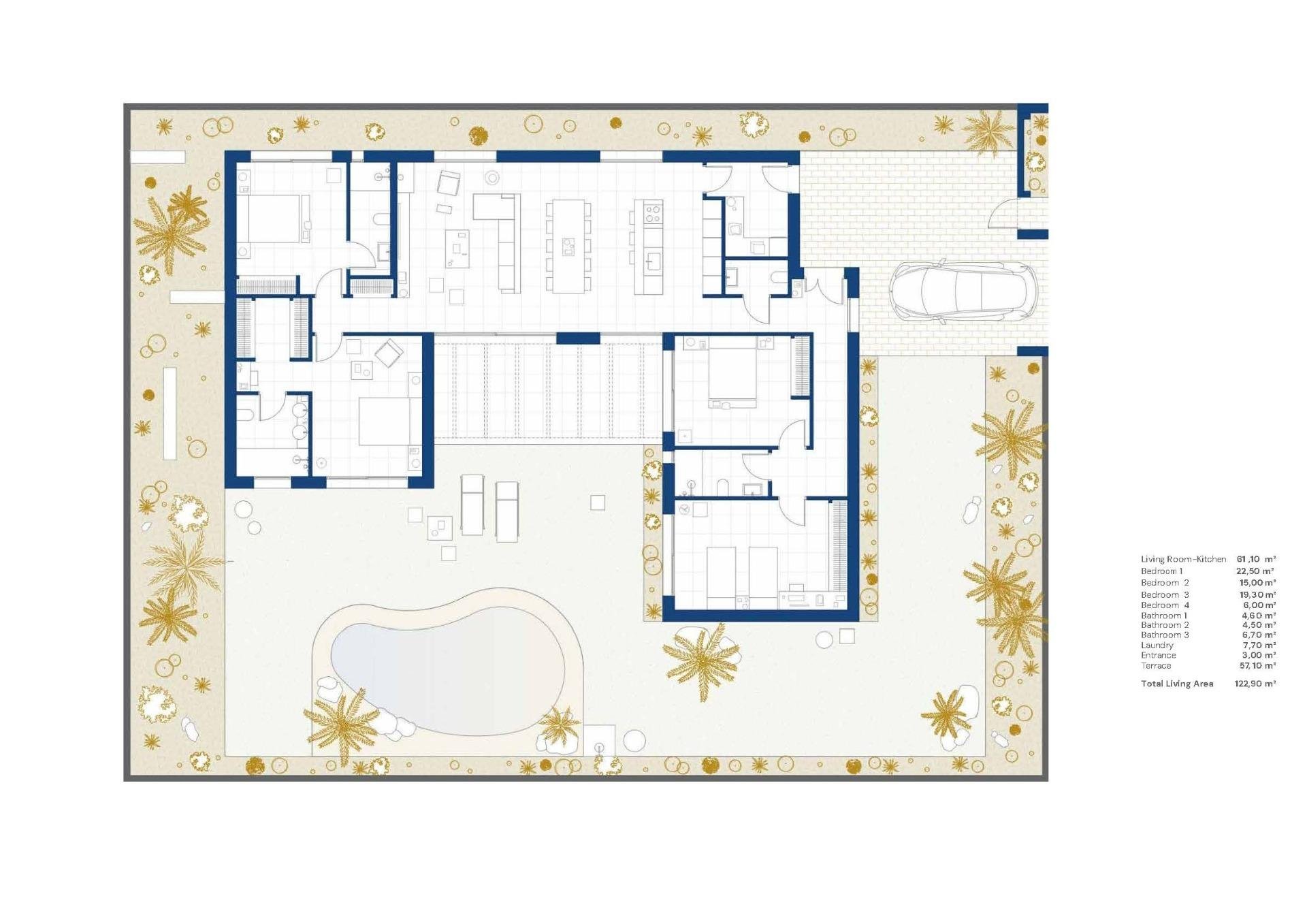 Huvila Banos Y Mendigo, Murcia, Espanja 4 makuuhuonetta, 231 m2 No. 150103