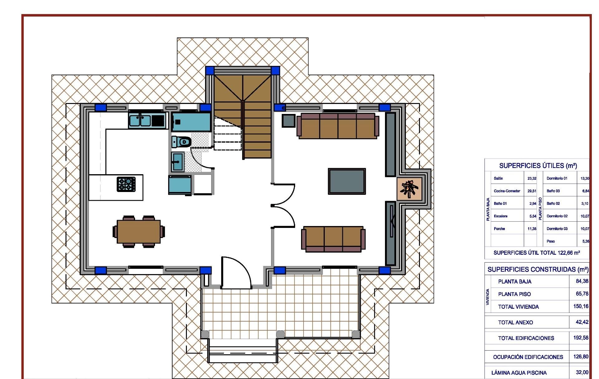 Huvila Pinoso, Alicante, Espanja 4 makuuhuonetta, 150 m2 No. 103424