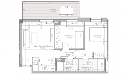 Lägenhet till salu i Mijas, Malaga, Spanien 2 sovrum, 75 kvm. Nr. 153456 - foto 13