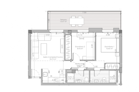 Lägenhet till salu i Mijas, Malaga, Spanien 2 sovrum, 75 kvm. Nr. 153456 - foto 14