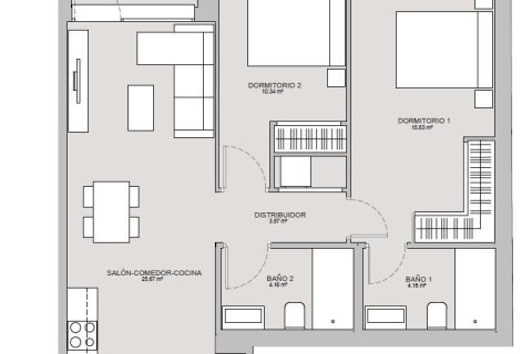 Appartamento in vendita a Valencia, Spagna 2 camere da letto, 82 mq. N° 165866 - foto 7