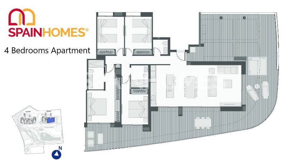 Apartament w Benidorm, Alicante, Hiszpania 3 sypialnie, 107 mkw. nr 70766