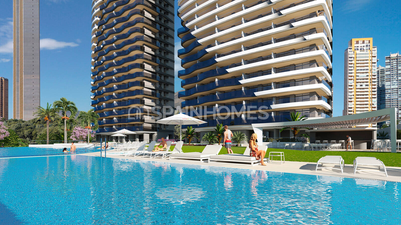 Lägenhet i Benidorm, Alicante, Spanien 2 sovrum, 87 kvm. Nr. 70765