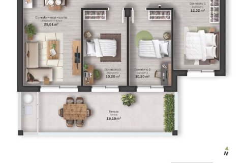 Wohnung zum Verkauf in Mojacar, Almeria, Spanien 3 Schlafzimmer, 101 m2 Nr. 194207 - Foto 11