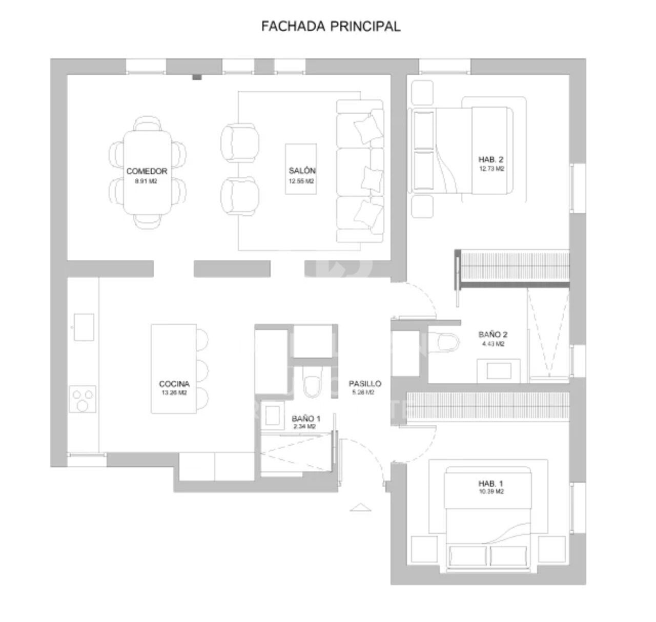 Apartament w Madrid, Hiszpania 2 sypialnie, 95 mkw. nr 178854