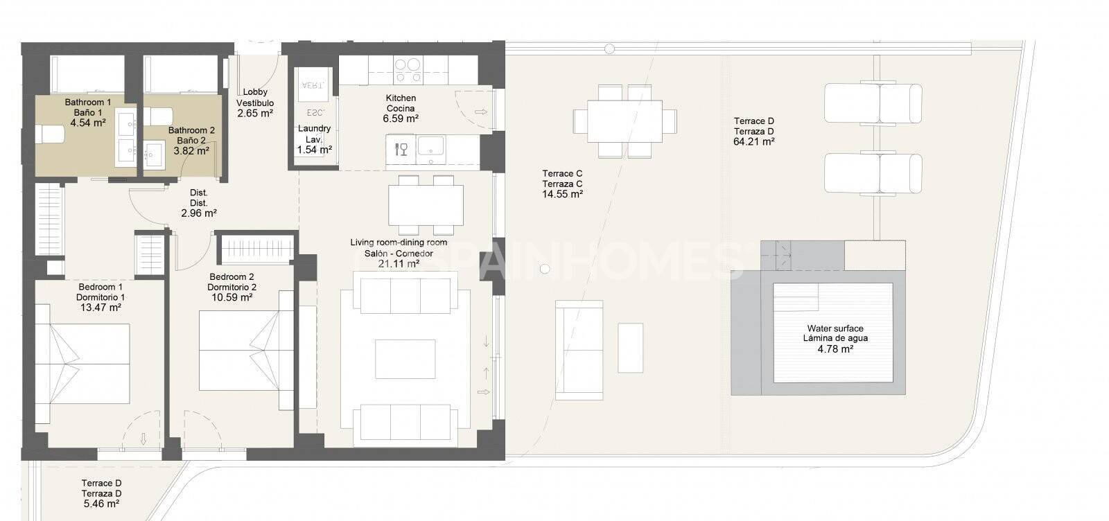 Appartamento a Velez-Malaga, Malaga, Spagna 2 camere da letto, 68 mq. N° 106914