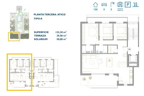 Dzīvoklis pārdošanā San Pedro del Pinatar, Murcia, Spānijā 3 istabas, 133 m2 Nr. 135897 - attēls 5