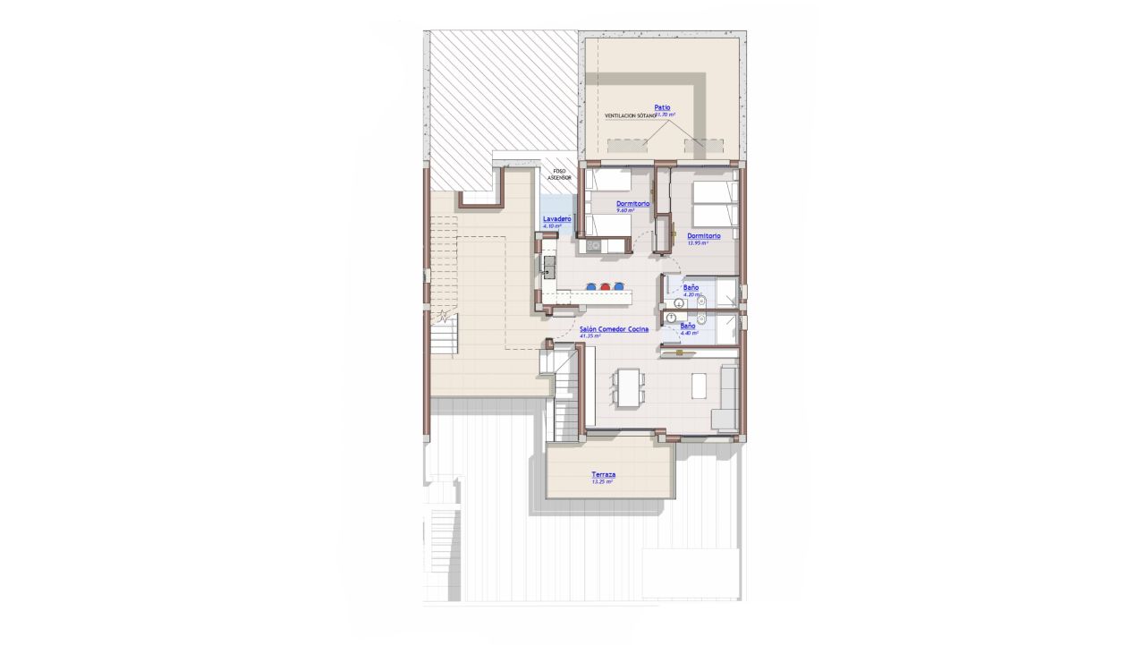 Bungalow en Bellavista, San Miguel de Salinas, Alicante, Espagne 3 chambres, 92 m2 No. 59706