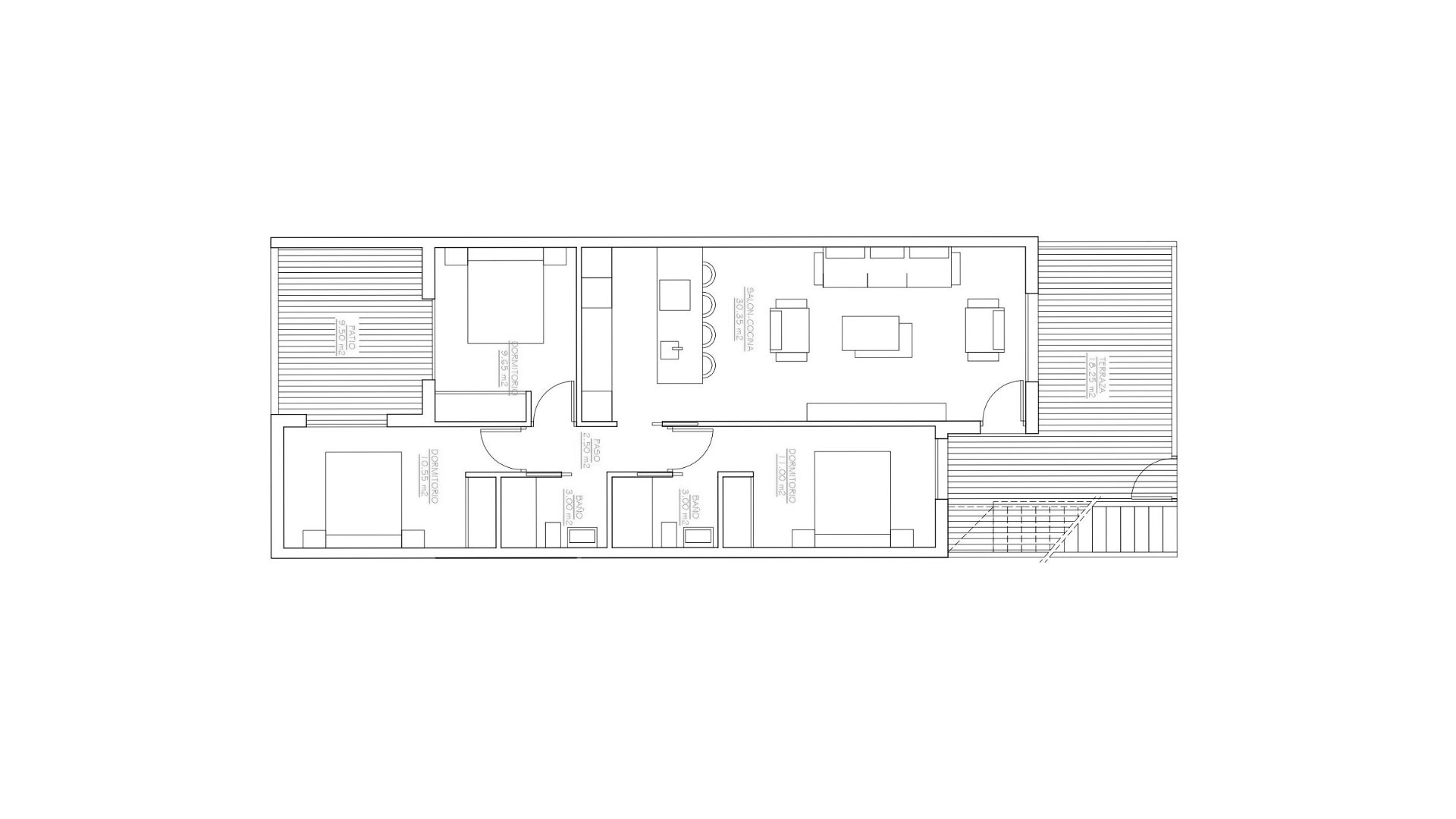 Bungalow in Villas Joblan 2, San Pedro del Pinatar, Murcia, Spain 3 bedrooms, 97 sq.m. No. 125799