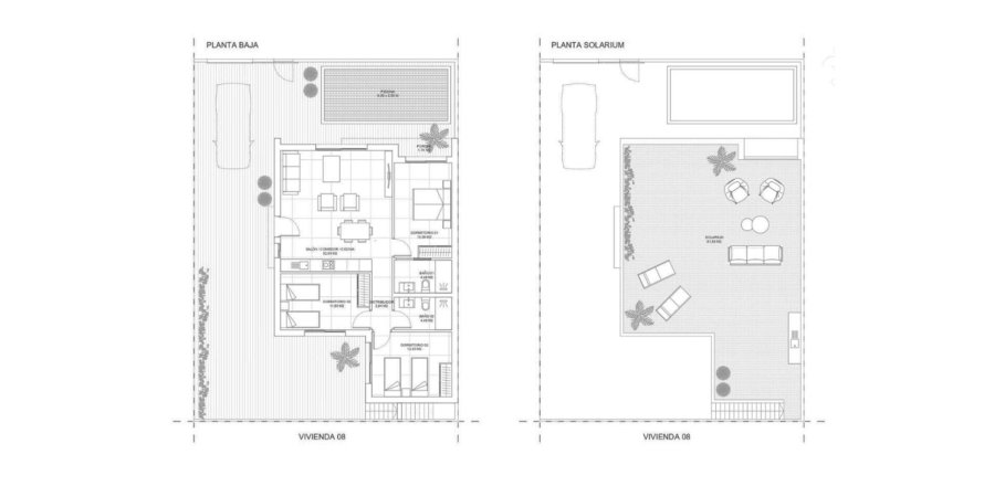 Планировка Виллы «3BR-4» 3 спальни в ЖК Residencial Breathe III