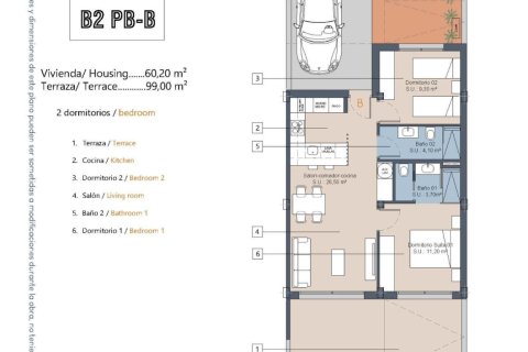Bungalowi myytävänä Los Alcazares, Murcia, Espanja, 2 makuuhuonetta, 60 m2 No. 135314 - kuva 16