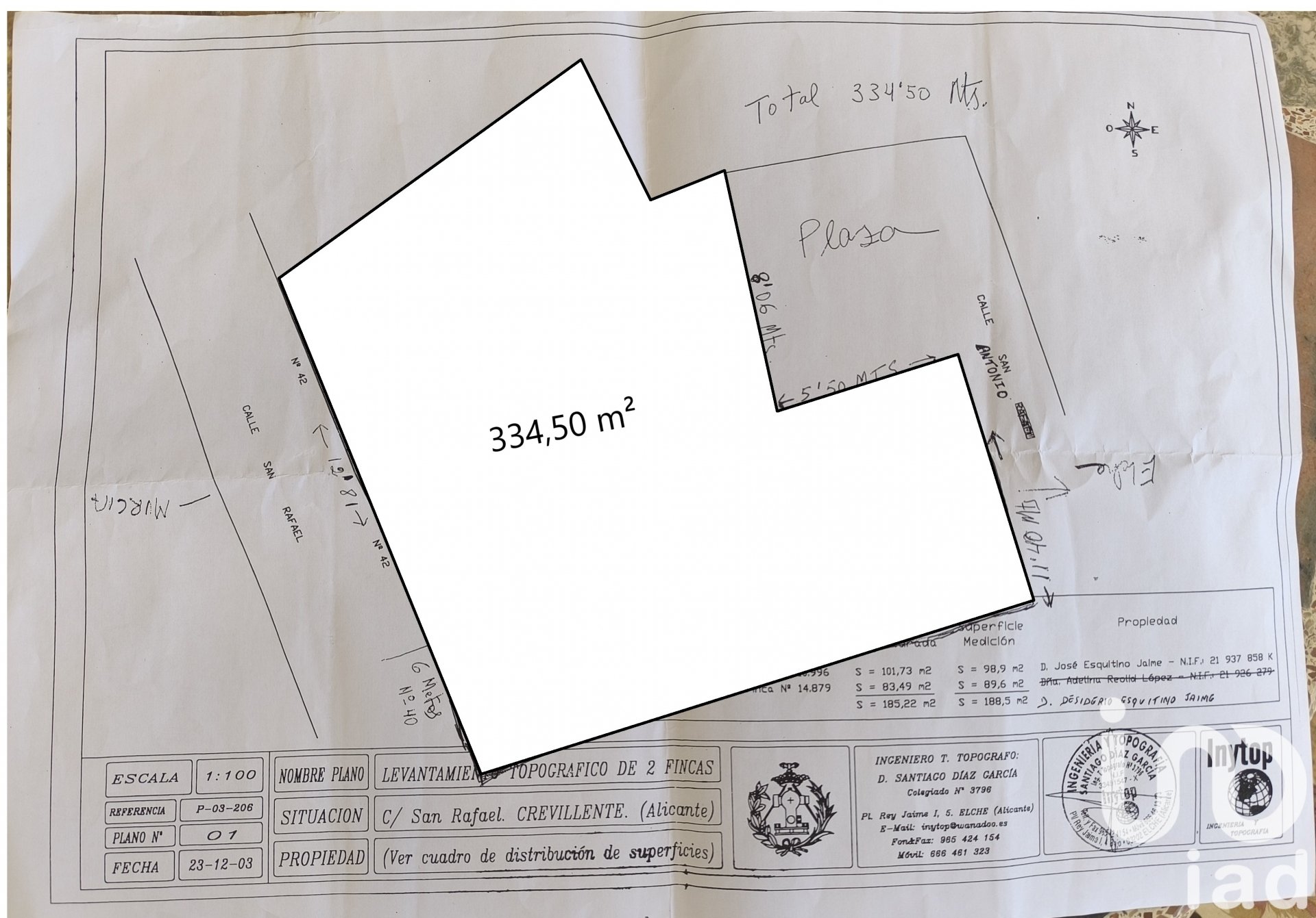 Land plot à Crevillent, Alicante, Espagne 334 m2 No. 185693