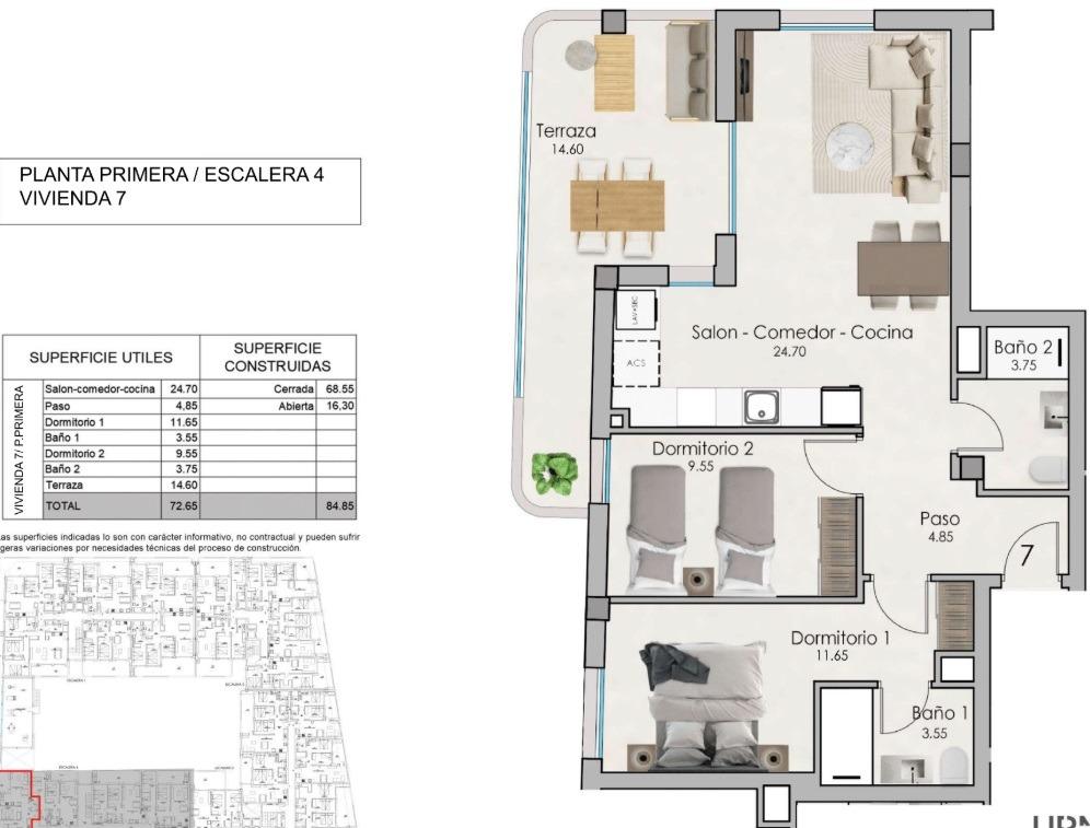 Apartment in Santa Pola, Alicante, Spain 2 bedrooms, 84 sq.m. No. 112519