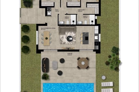 Villa till salu i Hondon De Las Nieves, Alicante, Spanien 3 sovrum, 108 kvm. Nr. 179766 - foto 14