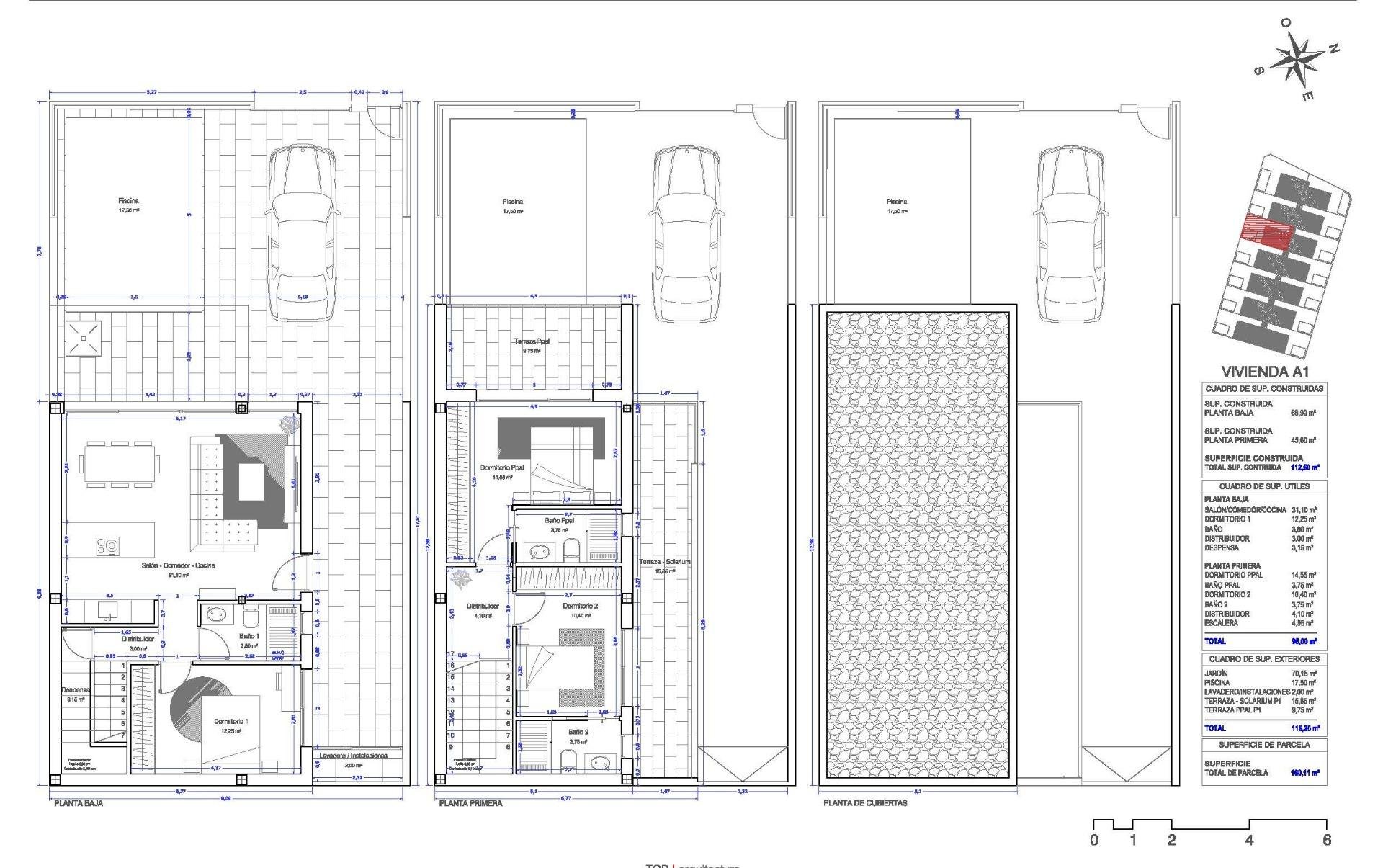 Huvila San Pedro del Pinatar, Murcia, Espanja 3 makuuhuonetta, 112 m2 No. 151143