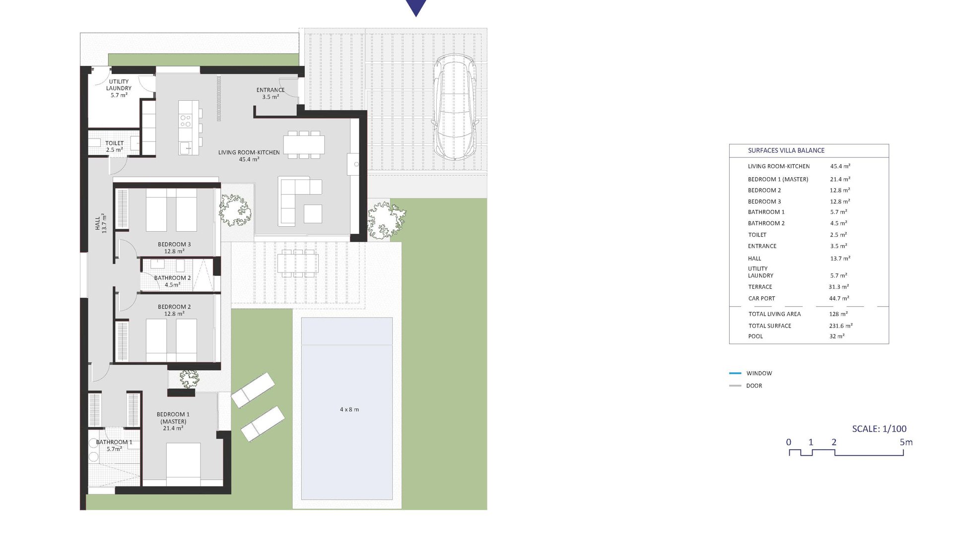 Villa a Murcia, Spagna 3 camere da letto, 128 mq. N° 67713