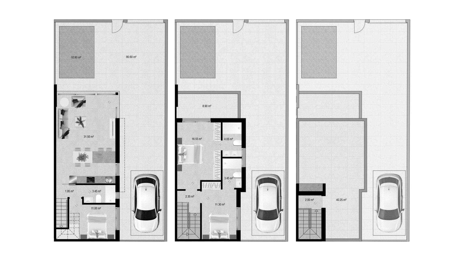 Townhouse in RESIDENCIAL CARMEN VI, Santiago de la Ribera, Murcia, Spanien 3 Schlafzimmer, 120 m2 Nr. 178349