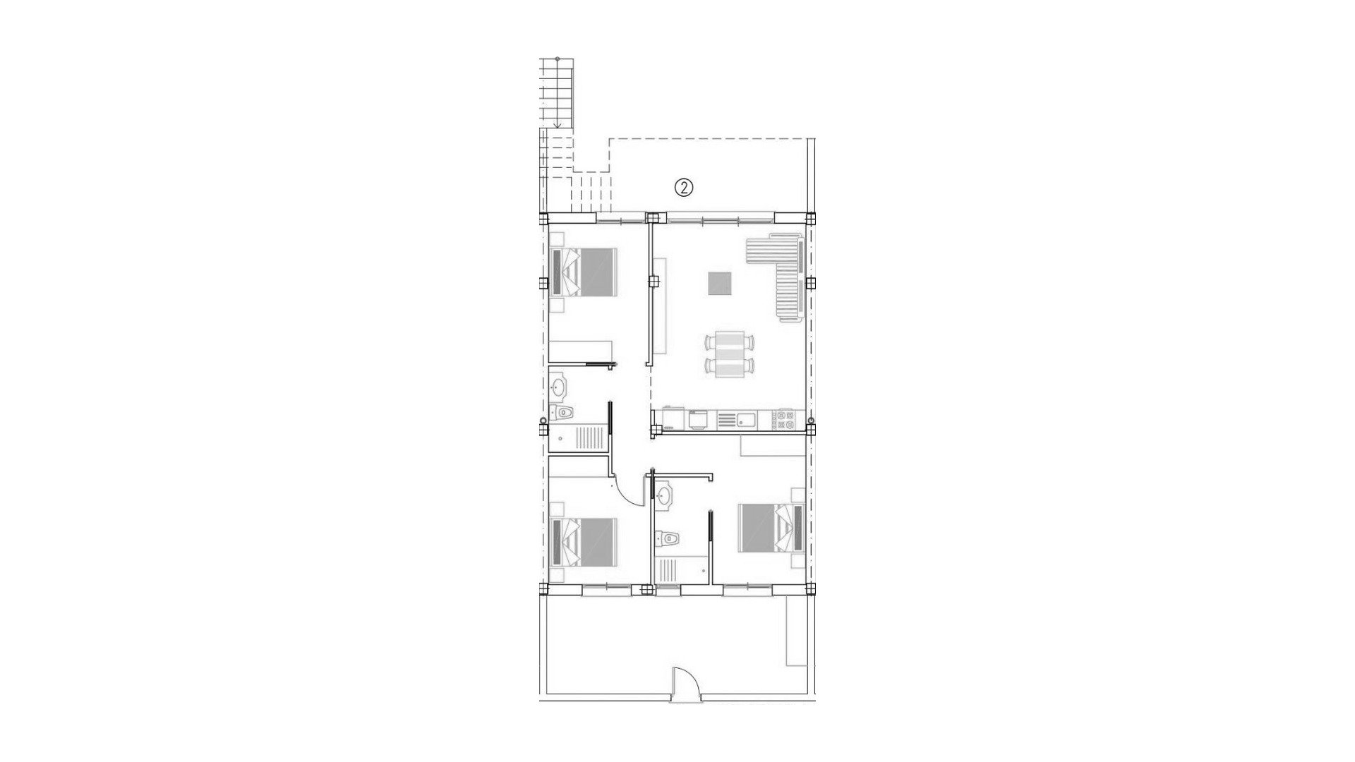 Bungalow in San Javier, Murcia, Spanien 3 Schlafzimmer, 87.72 m2 Nr. 178352