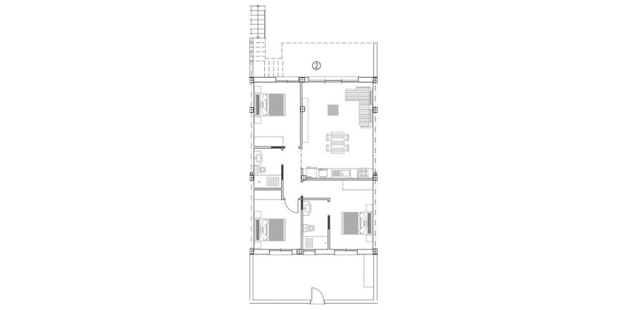 Bungalow floor plan «3BR-1», 3 bedrooms in VILLAS DON PEDRO 4