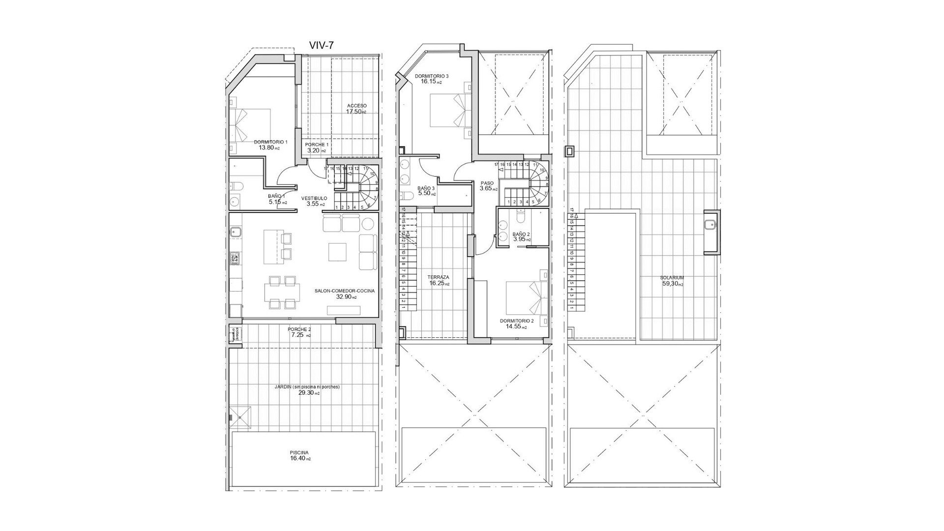 Townhouse en RESIDENCIAL CARMEN VII, San Javier, Murcia, Espagne 3 chambres, 135.35 m2 No. 178350