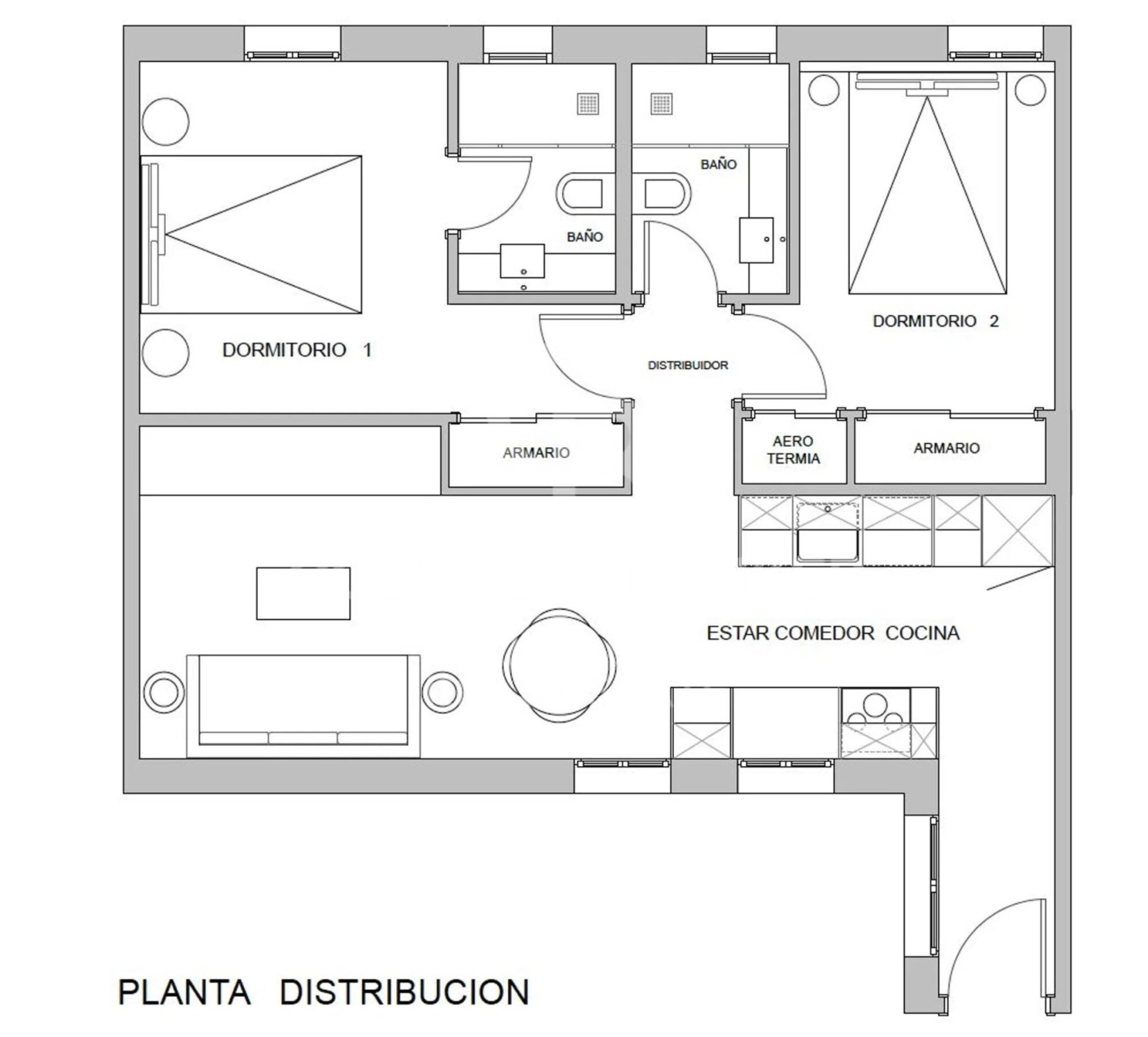 Apartment in Madrid, Spain 2 bedrooms, 64 sq.m. No. 178823