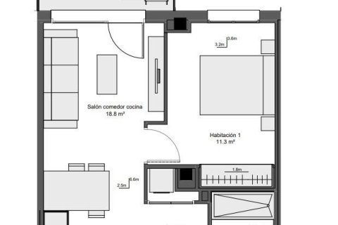 Продажа квартиры в Патерна, Валенсия, Испания 1 спальня, 50.5м2 №177489 - фото 3