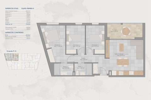 Huoneisto myytävänä Lo Pagan, Murcia, Espanja, 3 makuuhuonetta, 87 m2 No. 161205 - kuva 11