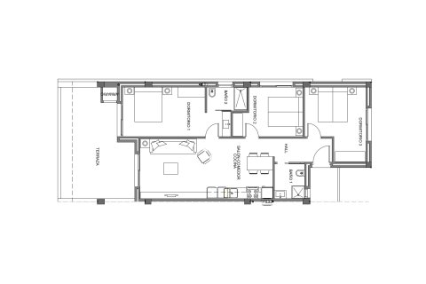Layout 3 bedrooms, 103.75 sq.m. in OASIS LAGUNA 3 in Guardamar del Segura, Spain No. 164820