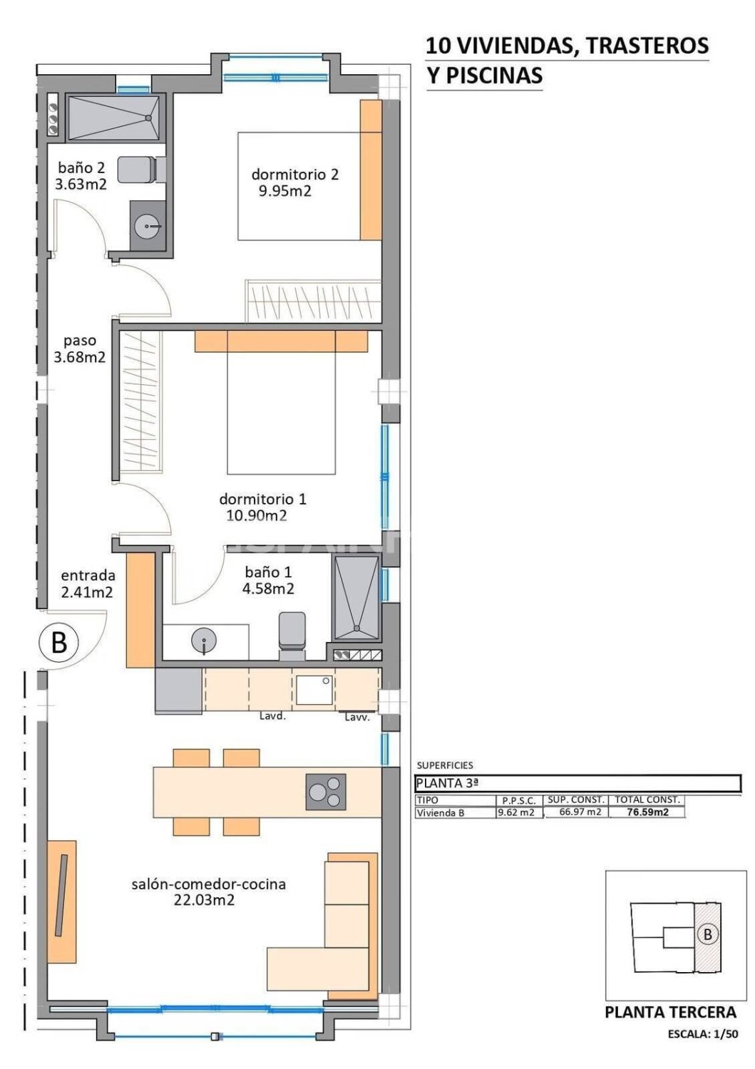 Penthouse w San Pedro del Pinatar, Murcia, Hiszpania 3 sypialnie, 171 mkw. nr 148734