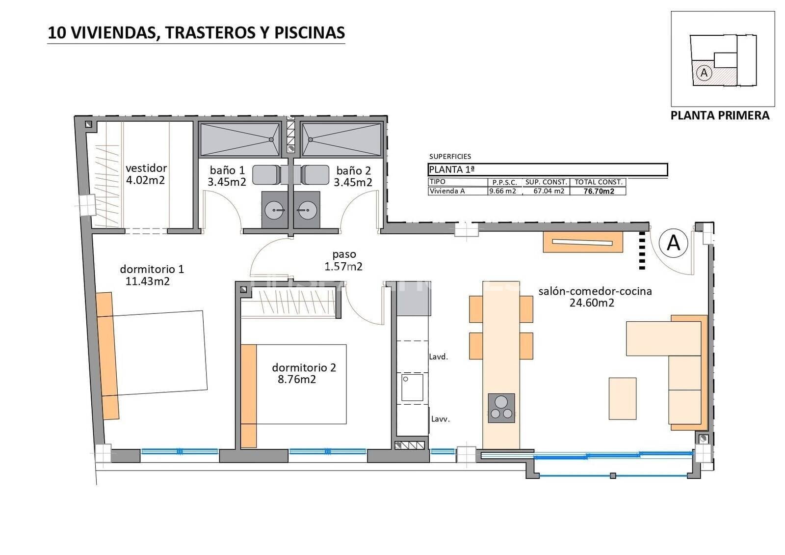 Penthouse w San Pedro del Pinatar, Murcia, Hiszpania 3 sypialnie, 171 mkw. nr 148734