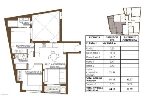 Apartament w Torrevieja, Alicante, Hiszpania 1 sypialnia, 55 mkw. nr 148736 – zdjęcie 14